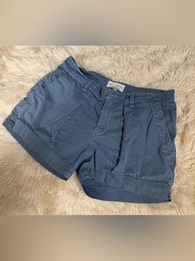 Nili Lotan Utility Cotton Cargo Shorts - Blue - Size 4